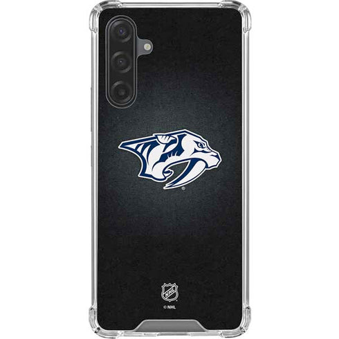 NHL Nashville Predators Black Background Galaxy A17 Clear Case