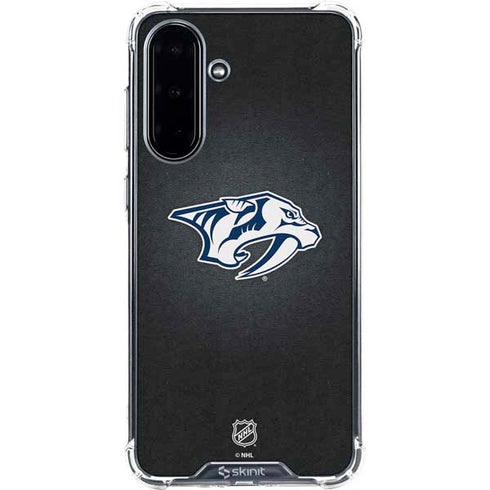 NHL Nashville Predators Black Background Galaxy A36 5G Clear Case