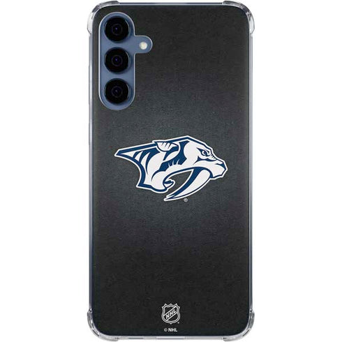 NHL Nashville Predators Black Background Galaxy A55 5G Clear Case