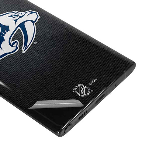 NHL Nashville Predators Black Background Galaxy Note 10 Plus Skin