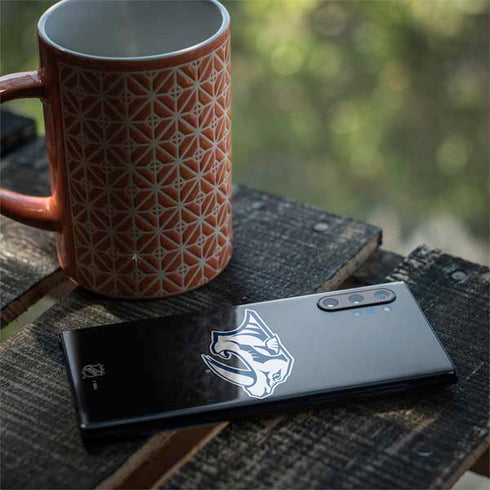 NHL Nashville Predators Black Background Galaxy Note 10 Plus Skin