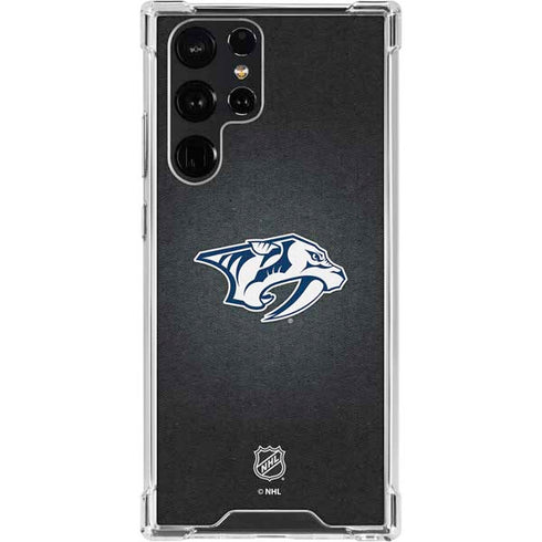 NHL Nashville Predators Black Background Galaxy S23 Ultra Clear Case