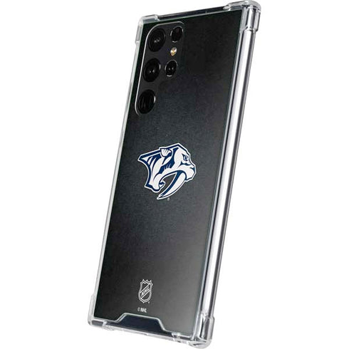 NHL Nashville Predators Black Background Galaxy S23 Ultra Clear Case