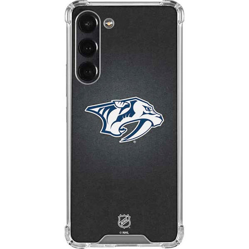 NHL Nashville Predators Black Background Galaxy S24 FE Clear Case
