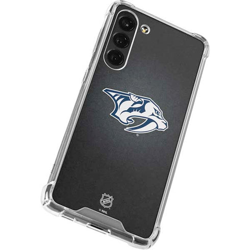 NHL Nashville Predators Black Background Galaxy S24 FE Clear Case