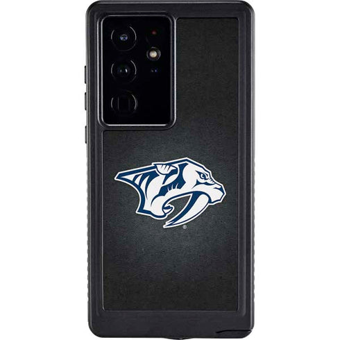 NHL Nashville Predators Black Background Galaxy S24 Ultra Waterproof Case