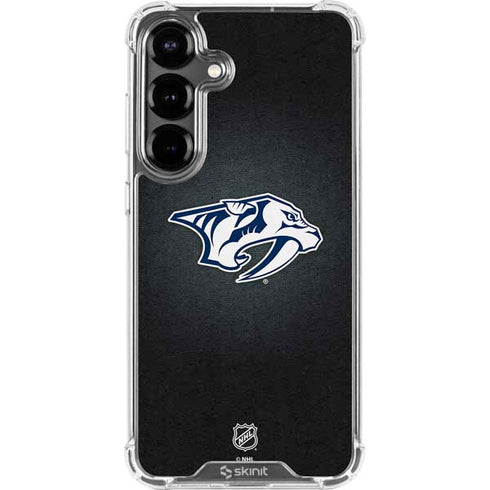 NHL Nashville Predators Black Background Galaxy S26 Clear Case