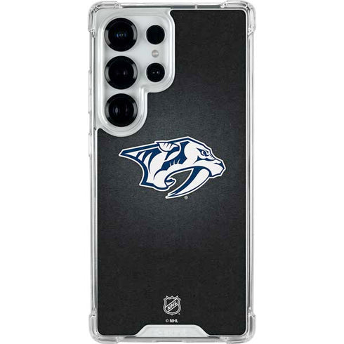 NHL Nashville Predators Black Background Galaxy S26 Ultra Clear Case