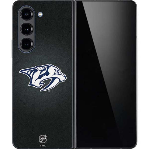 NHL Nashville Predators Black Background Galaxy Z Fold5 5G Skin