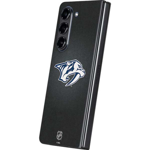 NHL Nashville Predators Black Background Galaxy Z Fold5 5G Skin