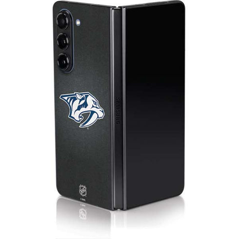 NHL Nashville Predators Black Background Galaxy Z Fold5 5G Skin