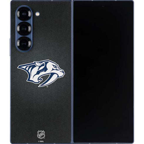 NHL Nashville Predators Black Background Galaxy Z Fold6 Skin