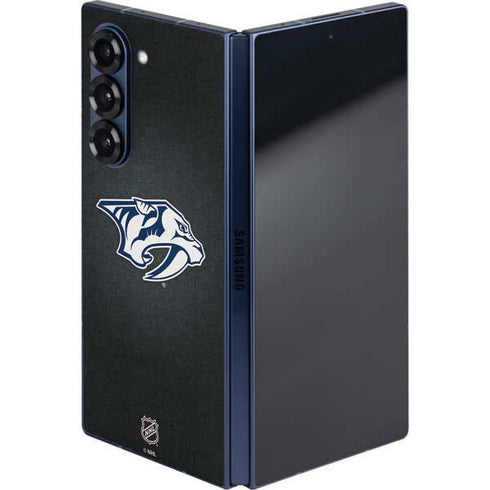 NHL Nashville Predators Black Background Galaxy Z Fold6 Skin