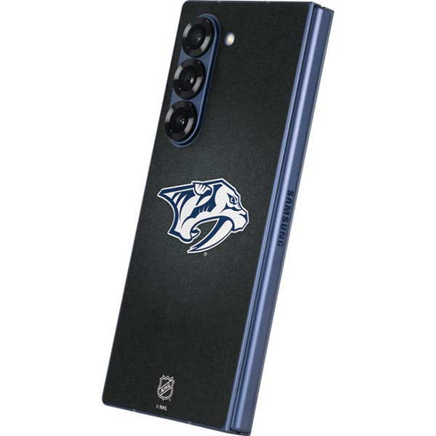 NHL Nashville Predators Black Background Galaxy Z Fold6 Skin