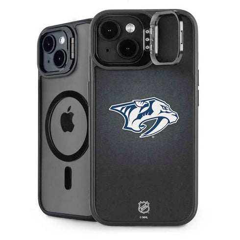 NHL Nashville Predators Black Background iPhone 14 Kickstand Case