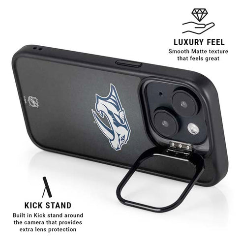 NHL Nashville Predators Black Background iPhone 14 Kickstand Case