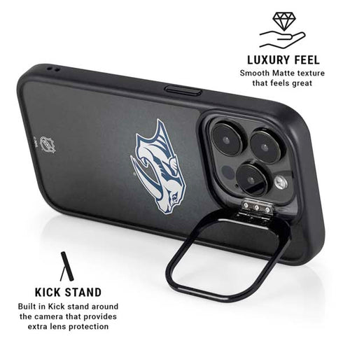 NHL Nashville Predators Black Background iPhone 14 Pro Max Kickstand Case