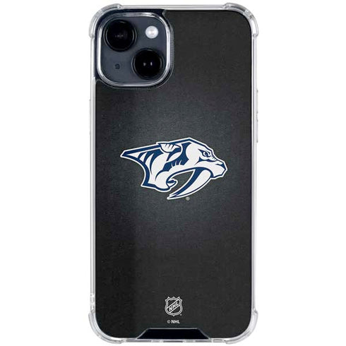 NHL Nashville Predators Black Background iPhone 15 Clear Case