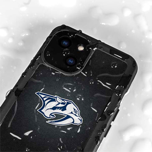 NHL Nashville Predators Black Background iPhone 15 Plus Waterproof Case
