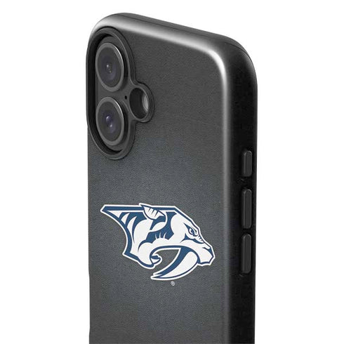 NHL Nashville Predators Black Background iPhone 16 Impact Case