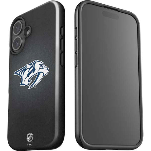 NHL Nashville Predators Black Background iPhone 16 Impact Case