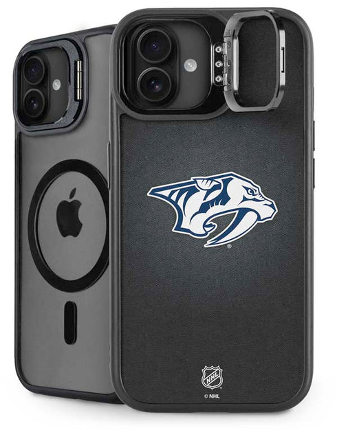NHL Nashville Predators Black Background iPhone 16 Kickstand Case