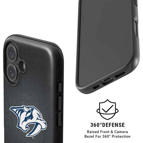 NHL Nashville Predators Black Background iPhone 16 Magsafe Impact Case
