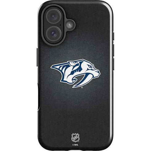 NHL Nashville Predators Black Background iPhone 16 Plus Impact Case