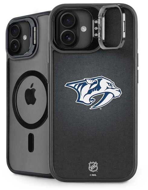 NHL Nashville Predators Black Background iPhone 16 Plus Kickstand Case