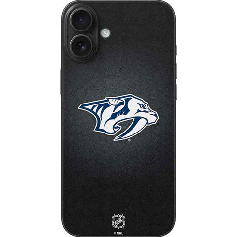 NHL Nashville Predators Black Background iPhone 16 Plus Skin