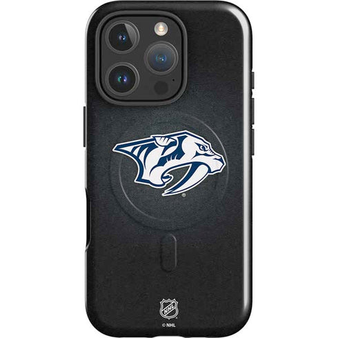 NHL Nashville Predators Black Background iPhone 16 Pro Max Magsafe Impact Case