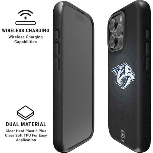 NHL Nashville Predators Black Background iPhone 16 Pro Max Magsafe Impact Case