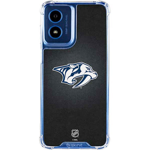 NHL Nashville Predators Black Background Moto G 5G (2024) Clear Case