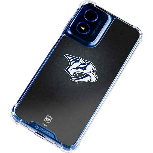 NHL Nashville Predators Black Background Moto G 5G (2024) Clear Case