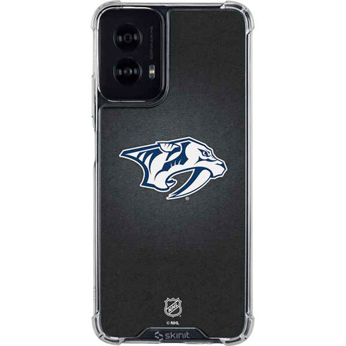 NHL Nashville Predators Black Background Moto G Power 5G (2024) Clear Case
