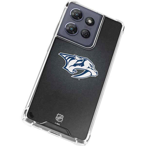 NHL Nashville Predators Black Background Moto G Power 5G (2025) Clear Case