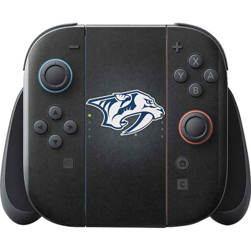 NHL Nashville Predators Black Background Nintendo Switch 2 (2025) with Joy-Con Skin