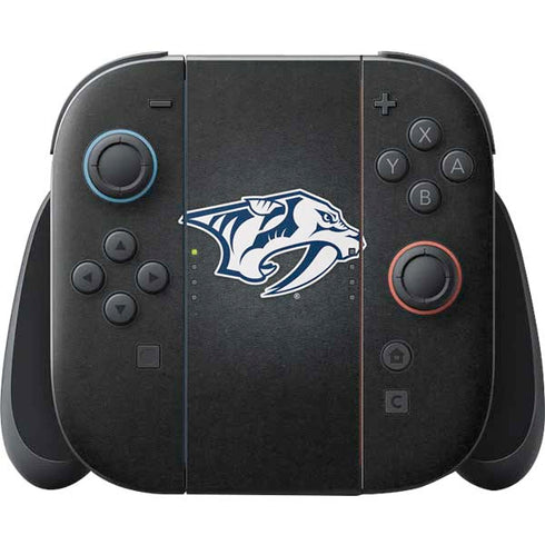 NHL Nashville Predators Black Background Nintendo Switch 2 (2025) Joy-Con Controller Skin