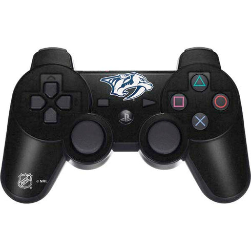 NHL Nashville Predators Black Background PS3 Dual Shock wireless controller Skin