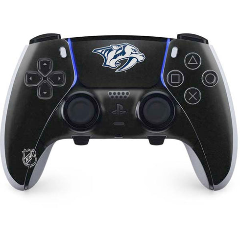 NHL Nashville Predators Black Background PS5 DualSense Edge Pro Controller Skin