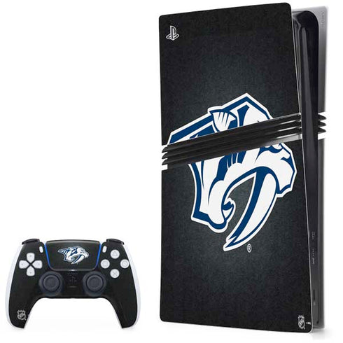 NHL Nashville Predators Black Background PS5 Pro Bundle Skin
