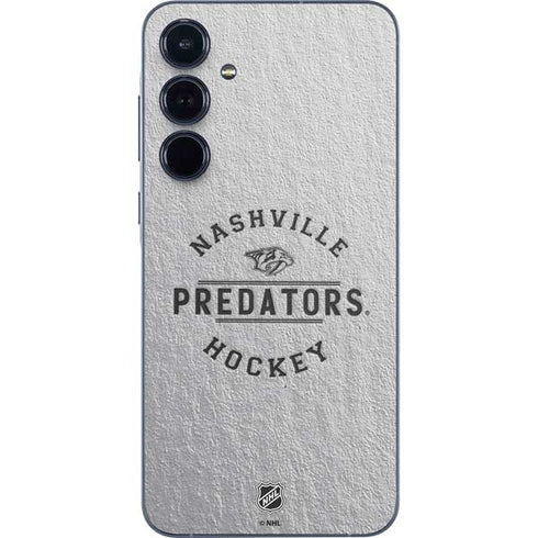 NHL Nashville Predators Black Text Galaxy A55 5G Skin