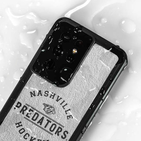 NHL Nashville Predators Black Text Galaxy S24 Ultra Waterproof Case