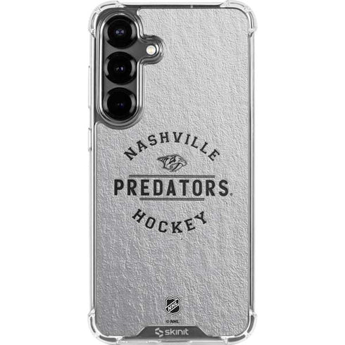 NHL Nashville Predators Black Text Galaxy S26 Clear Case