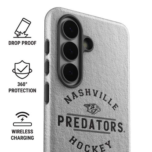 NHL Nashville Predators Black Text Galaxy S26 Impact Case