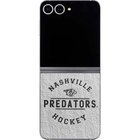 NHL Nashville Predators Black Text Galaxy Z Flip6 Skin
