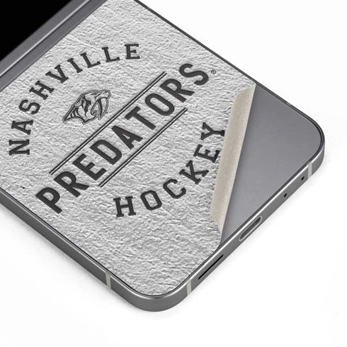 NHL Nashville Predators Black Text Galaxy Z Flip6 Skin