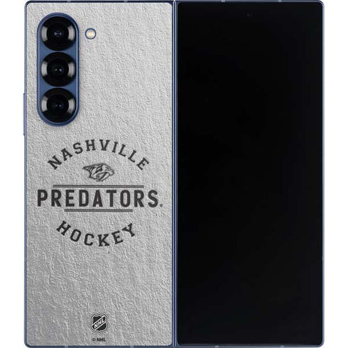 NHL Nashville Predators Black Text Galaxy Z Fold6 Skin