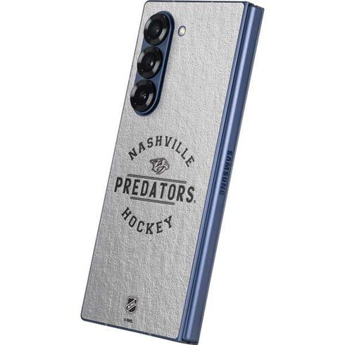 NHL Nashville Predators Black Text Galaxy Z Fold6 Skin