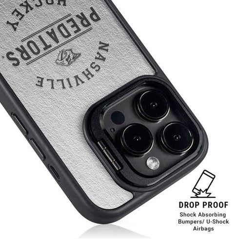 NHL Nashville Predators Black Text iPhone 13 Pro Kickstand Case